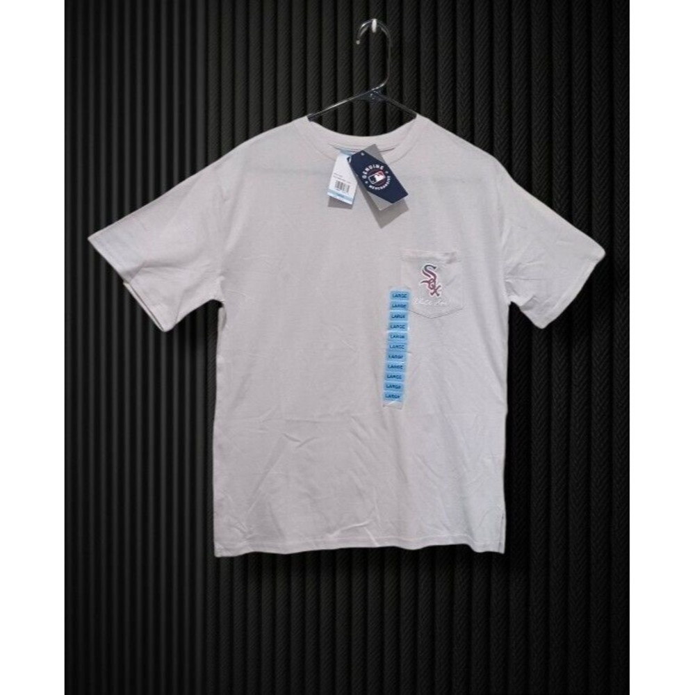 MLB White Sox Genuine Gray Mens LG Majestic Collection Chicago Tee T-Shirt NEW - Picture 2 of 7
